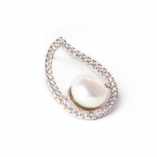 orecchini nature in argento e perla
